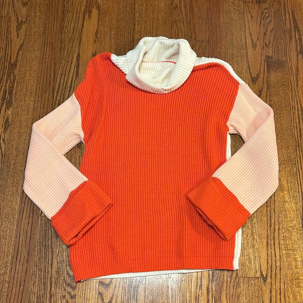 Multicolored turtleneck sweater